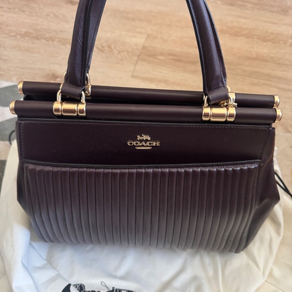 Coach Crace Quilted Leather Oxblood Tote and Wallet - Picture 7 of 8